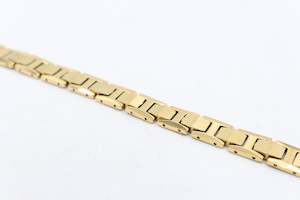 Gold Plated High tech Ceramic Hematite Health Bracelet M03