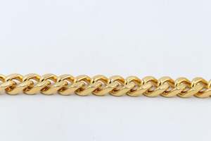 Gold Plated Curb link Bracelet 22cm GP02