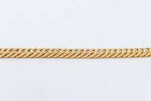 Gold Plated Curb link Bracelet 23cm GP01