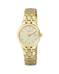 Citizen Watches: Citizen Ladies Gold Watch - EW1262-55P