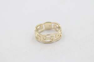 Gold Mens Ring: 9ct Gold Wedding Band 8.5mm wide