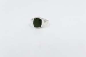 Stg Silver Rings: Stg Silver Ring with Onyx ring ALX139O