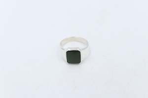 Stg Silver Ring with New Zealand Onyx 76ALX
