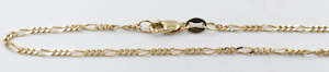 9ct Gold 3:1 figaro Link Anklet FIG31A