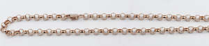 Anklets: 9ct Rose Gold Belcher Link Anklet B01A