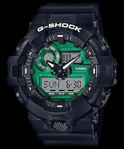 G Shock Black/DarkGreen Analog-Digit Watch - GA-700MG-1A