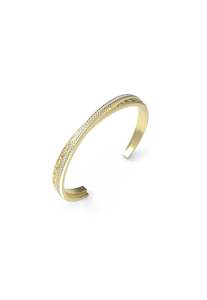 Guess gold Plated matelasse pave bangle JUBB04584JWYGL