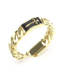 Guess Gold one Shield Tag Bracelet JUMB04022JWYGBKL