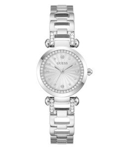 GUESS Ladies Silver Tone Ginger Analog Watch GW0869L3