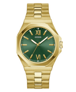 GUESS Mens Gold Tone Emperor Analog Watch GW0849G2