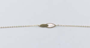 9ct Gold Trace link with bars bracelet HHX023/11