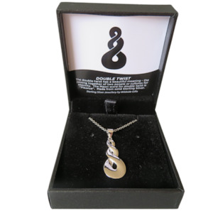 Stg Silver Pendents: Stg Silver Double Twist Solid Pendant XP106