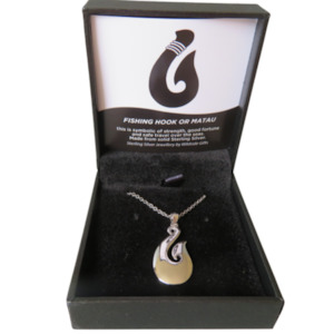 Stg Silver Pendents: Stg Silver Fish Hook Pendent XP104