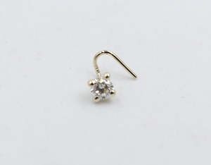 9ct Gold Lab Grown Diamond Nose Stud 0.10ct