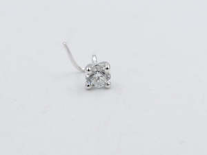 9ct White Gold Lab Grown Diamond Nose Stud 0.18ct
