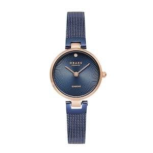 Obaku Denmark: Obaku Ladies Diamant Petite  - Ocean V256SXVLML