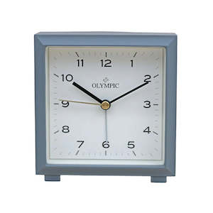 Olympic Square Metal Alarm Clock - Grey