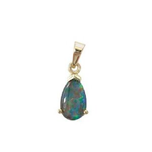 Gold Pendents: 9ct Gold Primrose Triplet Opal Pendant