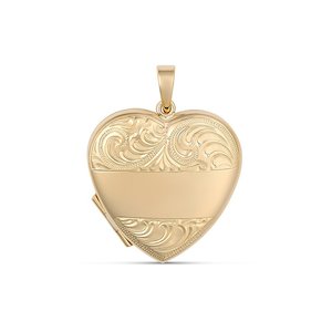 Gold Pendents: 9ct Gold Heart Locket