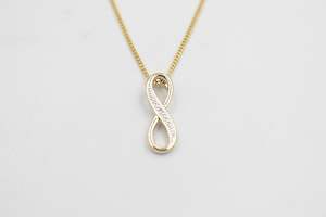 9ct Gold Infinity pendent P3007-DC