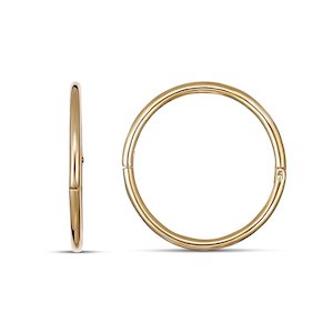 Gold Earrings: 9ct Solid Hinged Sleepers 10mm SLE001-08C