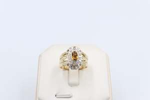 9ct Gold Trio Set with Citrine and Diamond SYR1470