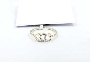 Gold Ladies Rings: 10ct Gold Heart ring SKR41380