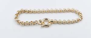 Gold Bracelets: 9ct Gold Belcher Bracelet SJ5MC9Y62119