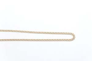 Gold Chains: 9ct Gold Hollow Curb 50cm 80HVI1344/4