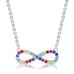 Stg Silver Rainbow Infinity Pendent 20-70601-600