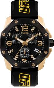 Timex: Timex UFC Icon Chrono Gold Black Watch TW2V58500