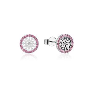 SNOWFLAKE OCTOBER BIRTHSTONE STUD EARRINGS SSDFE010
