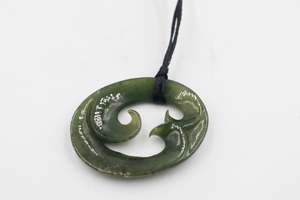 Greenstone Carving Collection: New Zealand Greenstone Koru DIS4