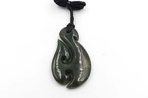 New Zealand Greenstone Fish Hook HPN11XL