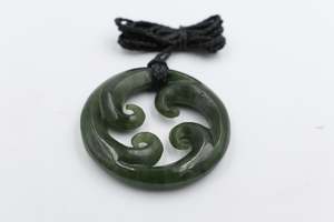 Greenstone Carving Collection: New Zealand Greenstone Quad Koru