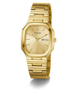 GUESS Mens Gold Tone Date Watch GW0978G2