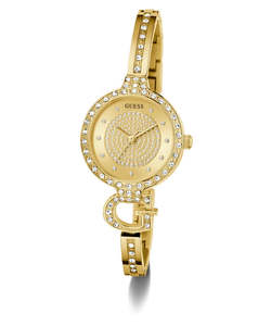 Guess Watches: GUESS Ladies Giselle Gold Tone Analog Watch GW0929L2
