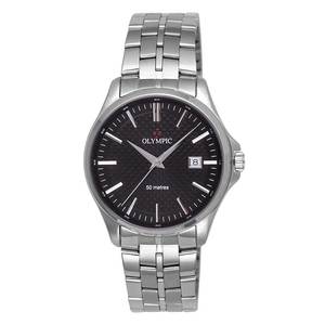 Olympic Timekeeper Series - Gents Steel Black Dial 29595