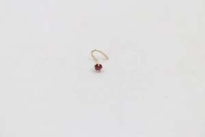 Gold Nose Studs: 9ct Gold Genuine Garnet Nose Stud