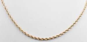 Gold Chains: 9ct Gold Italian Rope Chain 60HVC091