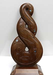 Large Wooden Double Twist On a Base WM855 60cm
