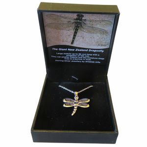 Stg SIlver Dragonfly Pendant on sterling silver chain XP110