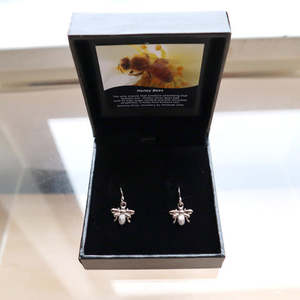 Stg Silver Earrings Honey bees