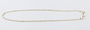 9ct Gold 1:1 figaro Link Anklet 9YFD401.1