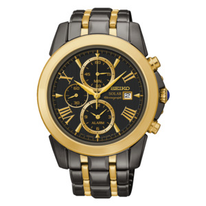 Seiko Mens Black/Gold Le Grand Sport Watch - SSC218P