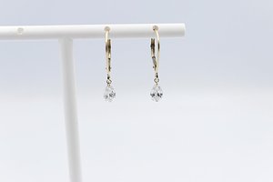 10kt Gold Lab Grown Diamond Floating Diamond Drops