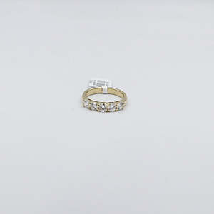 Gold Ladies Rings: 9ct Yellow Gold Lab Grown Diamond Set 5 stone Eternity TDW 1ct