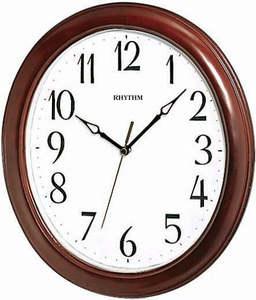 Clocks: Rhythm Wooden Oval Wall Clock CMG271NR06
