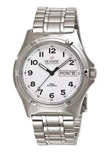 Olympic Gents White dial Index Workwatch 28066S