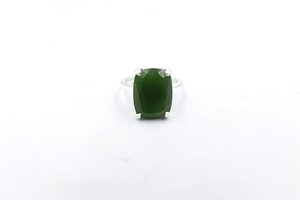 Stg Silver Ring with Greenstone SYR8091